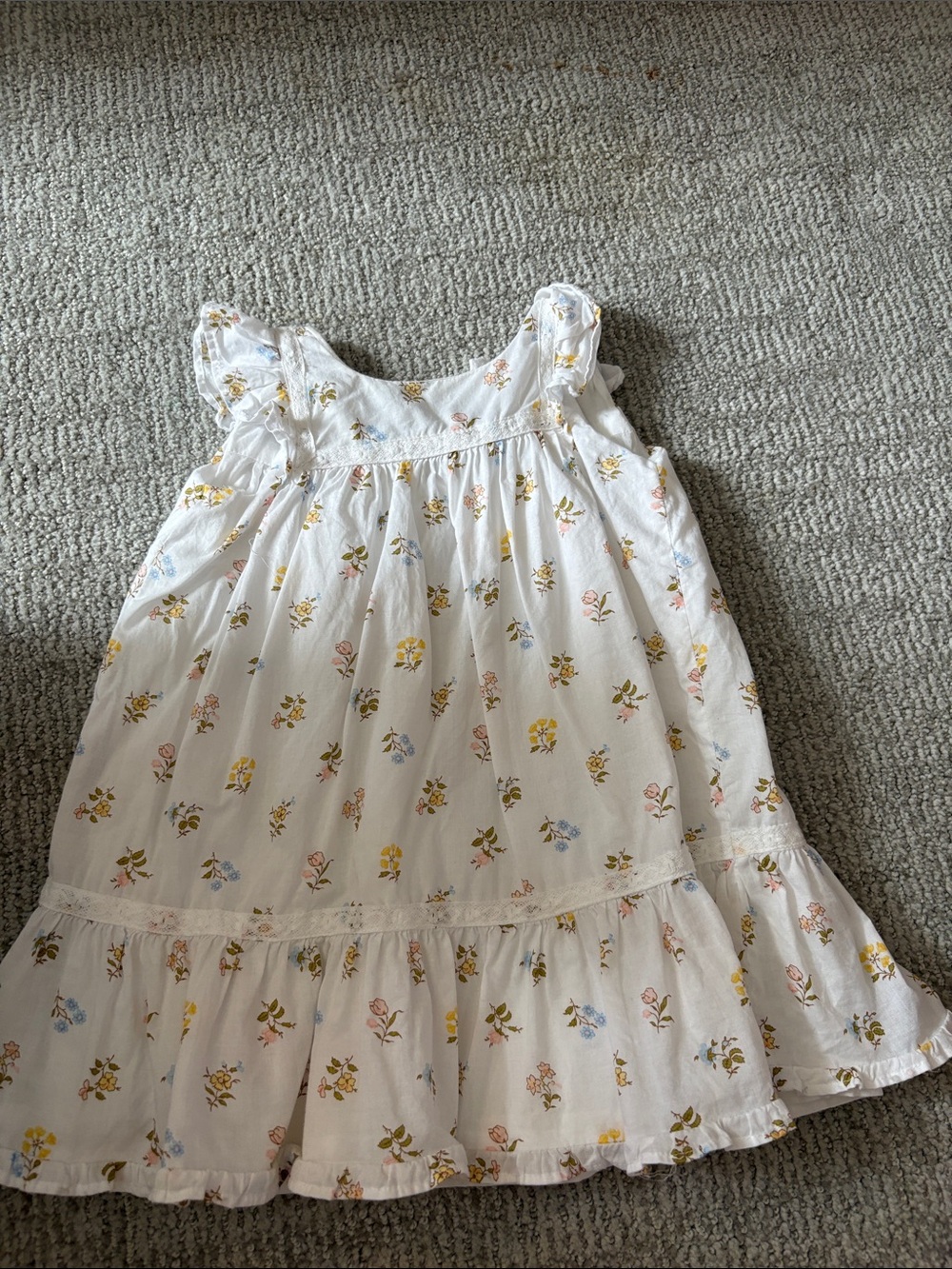 Janie and Jack Floral Ruffle Hem Girls' Dress